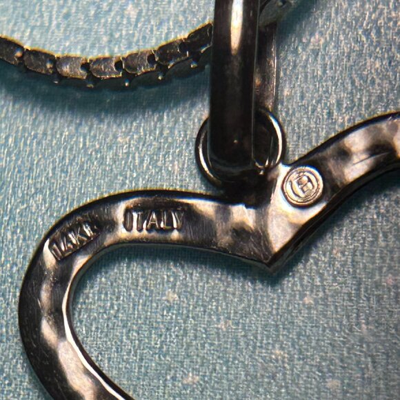 14k Black Gold Triple Heart Necklace - Picture 8 of 12